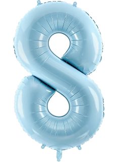 Balon foliowy CYFRA 8 niebieski 86cm