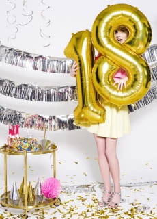 Balon foliowy CYFRA 8 z�oty 86cm