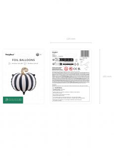 Balon DYNIA w paski czarno-bia�e ozdoba na halloween dekoracja na halloween dekoracja halloweenowa