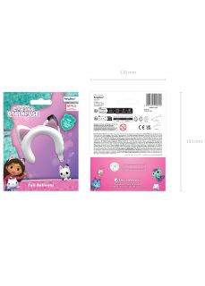 Balon foliowy KOCI DOMEK GABI opaska na g�ow� kocie uszy 21.5x21 cm opaska kota opaska kocie uszy opaska uszy kota