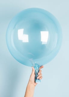 Balon kula NIEBIESKI przezroczysty