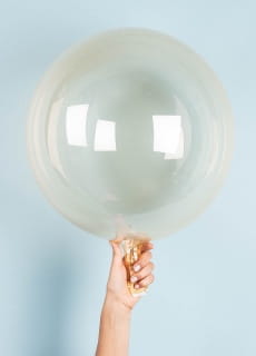 Balon kula POMARACZOWY przezroczysty