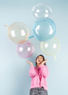 Balon foliowy kula RӯOWY przezroczysty
