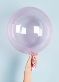 Balon foliowy kula RӯOWY przezroczysty