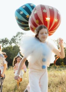 Foliowy balon pi�ka CYRK czerwony balon urodzinowy balon na urodziny balon dla dzieci