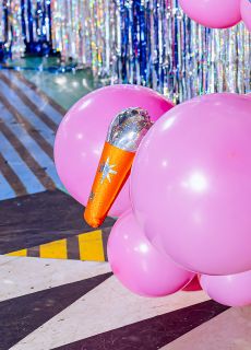 Foliowe balony MIKROFONY 3 szt. balon mikrofon balony urodzinowe balony imprezowe balony na imprez�
