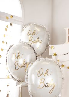 Balon foliowy na baby shower OH BABY