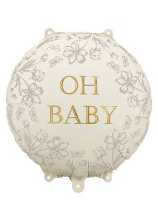 Balon foliowy OH BABY balon na narodziny dziecka balon z napisem balon z nadrukiem