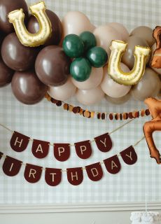 Balon foliowy PODKOWA 18x19 cm dekoracja urodzinowa dekoracja na urodziny balon urodzinowy foliowy balon