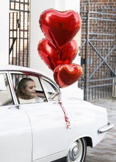 Balon w ksztacie serca - czerwony 45cm