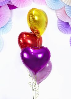 Balon w ksztacie serca - czerwony 45cm