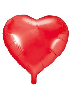 Balon w ksztacie serca - czerwony 45cm