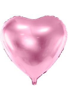 Balon foliowy SERCE jasnorowy 45cm