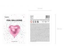 Balon foliowy SERCE jasnor�owy 45cm