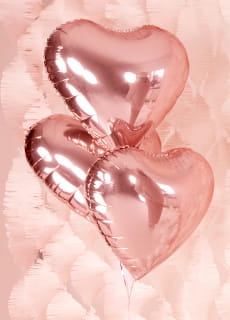 Balon foliowy SERCE r�owe z�oto 45cm