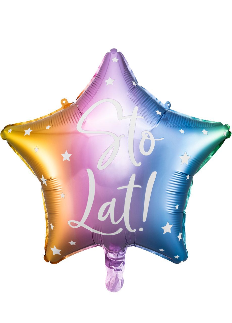 Balon urodzinowy z napisem STO LAT! 40cm
