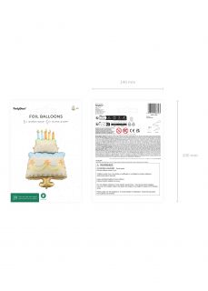 Foliowy BALON TORT tort balon dekoracja na urodziny dekoracja urodzinowa balon foliowy balon na urodziny