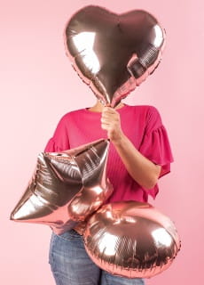 Balon GWIAZDKA rose gold 40cm