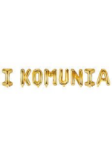 Balon KOMUNIJNY z�oty napis
