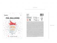 Balon MIKO�AJ foliowy balon �wi�teczny balon z Miko�ajem �wi�teczny balon