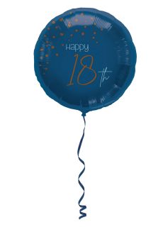 Balon na 18 URODZINY ELEGANT BLUE 45 cm