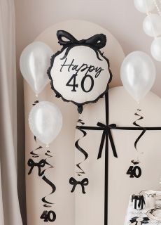 Balon na 40 urodziny HAPPY 40 dekoracja na 40 urodziny dekoracja 40 urodziny balon 40 balon na 40