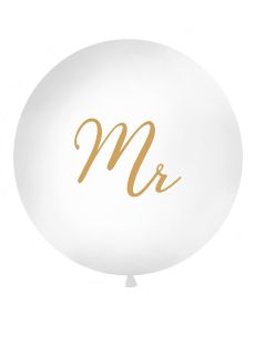 Balon olbrzym MR z�oty napis 1m dekoracja �lubna dekoracja na �lub dekoracja na wesele