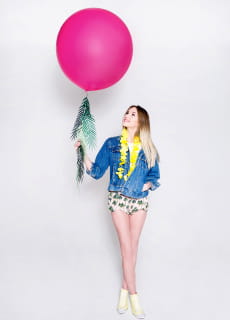 Balon pastelowy OLBRZYM fuksja 1m