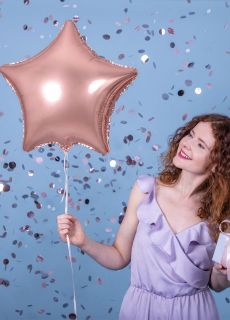 Balon rose gold GWIAZDA