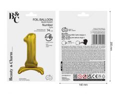 Balon STOJ�CY cyfra 1