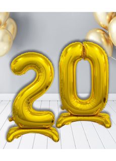 Balon STOJ�CY cyfra 2 balon na urodziny balon foliowy dekoracja urodzinowa balon cyfra 2