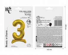 Balon STOJ�CY cyfra 3