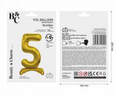 Balon STOJ�CY cyfra 5