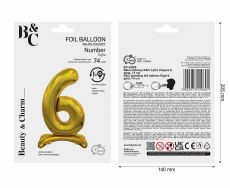 Balon STOJ�CY cyfra 6