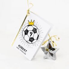 Balon w pude�ku z kartk� KR�L STRZELC�W prezent dla pi�karza