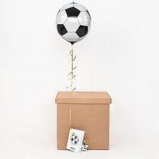 Balon w pude�ku z kartk� KR�L STRZELC�W prezent dla pi�karza