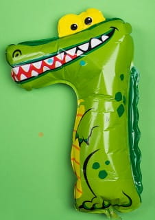 Balon foliowy CYFRA 7 krokodyl 42cm