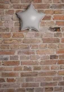 Balon foliowy GWIAZDA szary 45cm