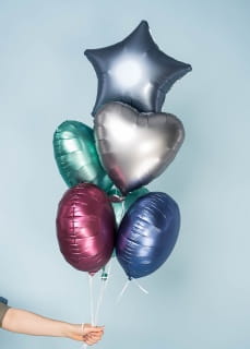 Balon foliowy KOO SATYNOWE fuksja 43cm