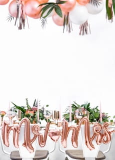 Balon foliowy Mr & Mrs 69x125cm