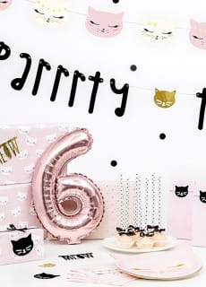Balon foliowy na powietrze CYFRA 6 rose gold