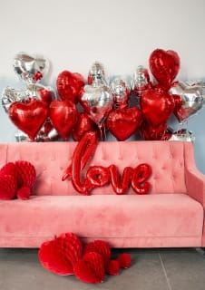 Balon foliowy czerwony SERCE 45cm