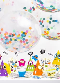 Balon przeroczysty z konfetti GIGANT 1m