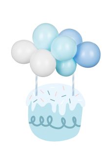 Balonowy topper na tort NIEBIESKI 29 cm