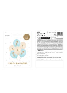 Zestaw balon�w na roczek MYSZKI niebieskie i r�owe 6szt. balony na roczek dekoracja na roczek