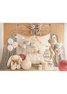 Zestaw balon�w na roczek MYSZKI r�owe 6 szt. balony na roczek balony r�owe roczek dziewczynki dekoracja na roczek