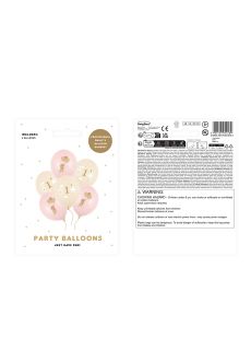 Zestaw balon�w na roczek MYSZKI r�owe 6 szt. balony na roczek balony r�owe roczek dziewczynki dekoracja na roczek