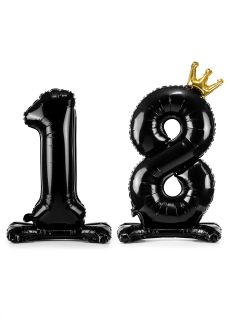 Balony 18 czarne stoj�ce 84cm