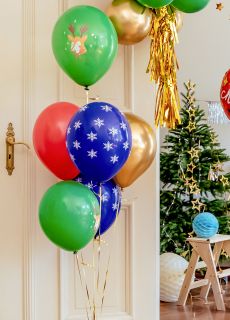 Balony na Boe Narodzenie RENIFER 30cm (6szt.)