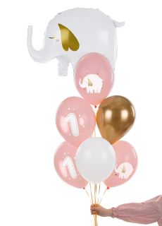Balony na roczek dla dziewczynki S�ONIK (50szt.)